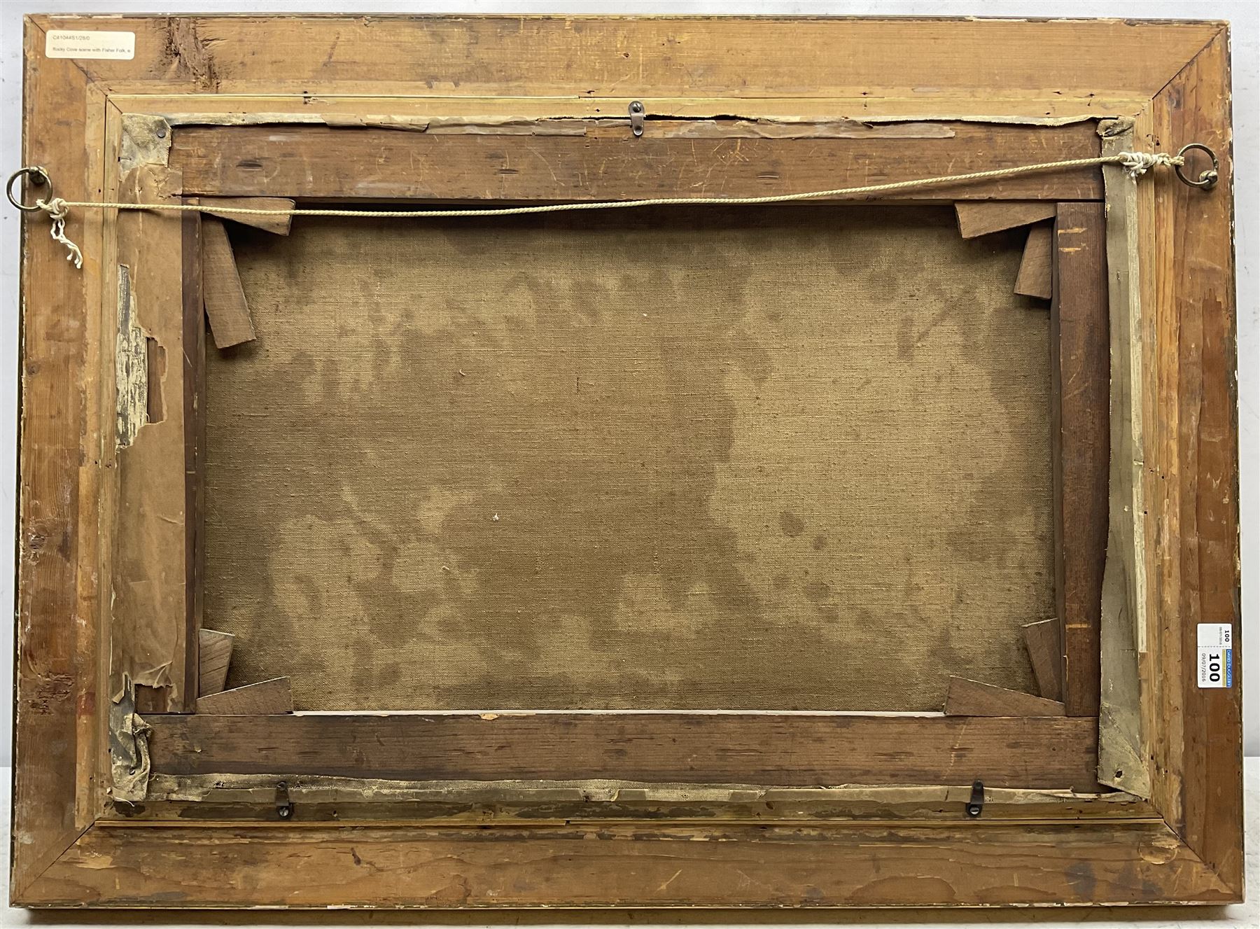 Scottish School (19th/20th century): The Emigrants, likely a view of the Highland Clearances, oil on canvas, possible remains of a signature l.r. 40cm x 60cm