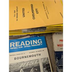 1946 FA Cup Final football programme Derby County vs Charlton Athletic with a ticket stub for the final, together with approximately 170 football programmes from 1950s-1970s, including FA Cup and International examples