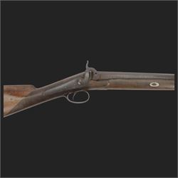 19th century percussion musket, the 76cm barrel with ramrod under, full walnut stock, overall L116cm
Sold as an exempt item under Section 58 (2) of the 1968 Firearms Act, to be held as a curiosity or ornament