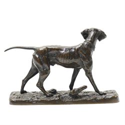 After Pierre-Jules Mene (French 1810-1879): Labrador, bronze bearing signature, W13cm