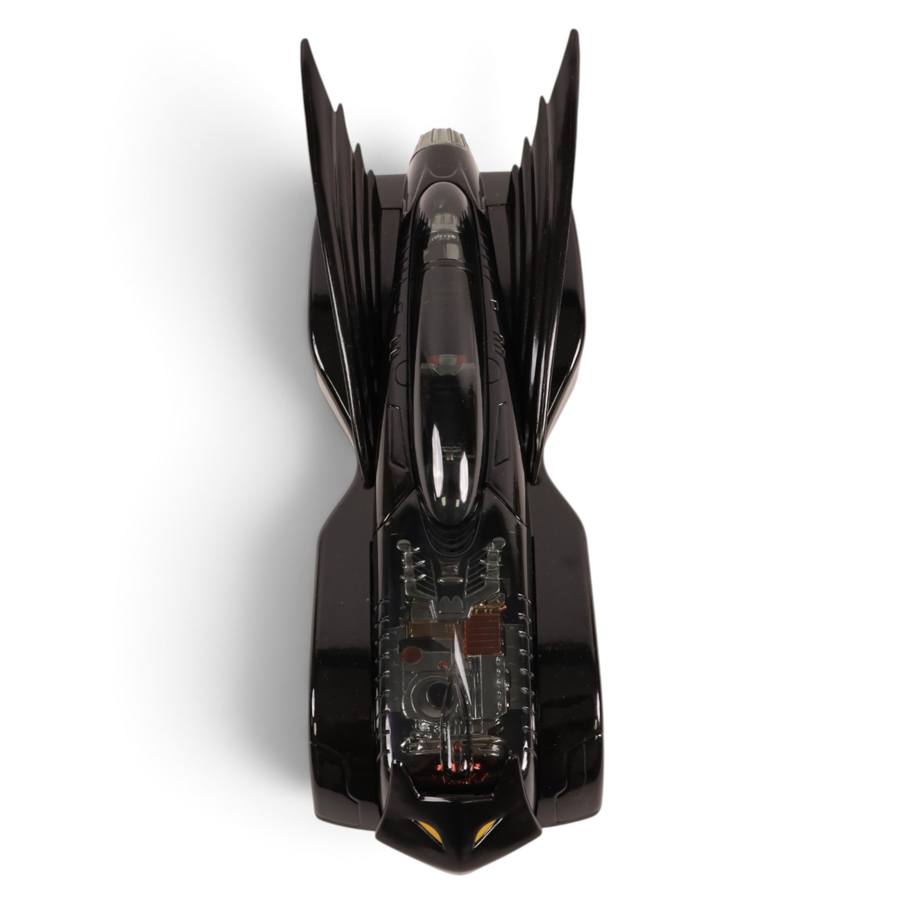 Four Corgi Batman diecast vehicles, comprising 1:18 1940s DC Comics Batmobile, 1:24 scale 1960s DC Comics Batmobile, 1:16 scale 2000 DC Comics Batcycle, all boxed and an unboxed Corgi 2000s DC Comics Batmobile
