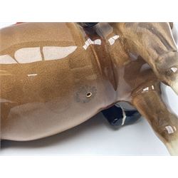 Beswick huntsman upon a bay horse no. 1501, with printed mark beneath, H22cm