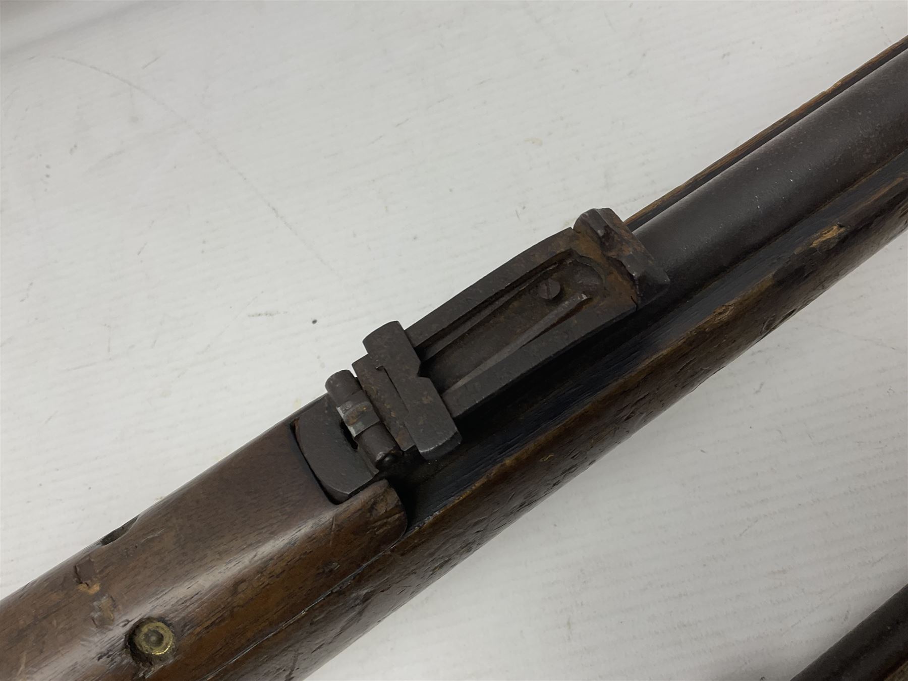 RFD ONLY AS NOT NITRO OR BLACK POWDER PROOFED - two late 19th century Martini Henry .303 carbines in poor condition for spares or repair, no visible numbers (2)