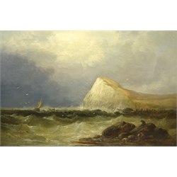  James Webb (British 1825-1895) Shakespeare Cliff Dover, oil on canvas signed and dated '67, 50cm x 75cm  