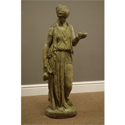  Classical composite stone figure of a woman, H99cm  