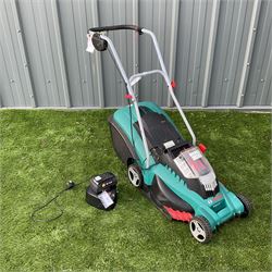 BOSCH battery powered Rotak 43Li 36v lawnmower with 2 batteries and charger, broken throttle leaver - THIS LOT IS TO BE COLLECTED BY APPOINTMENT FROM DUGGLEBY STORAGE, GREAT HILL, EASTFIELD, SCARBOROUGH, YO11 3TX