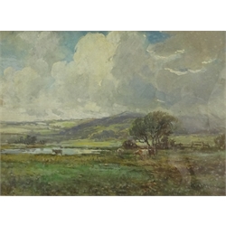  William Ashton (British 1853-1927): Landscape with Cattle Grazing,  watercolour and gouache signed 23cm x 31cm  