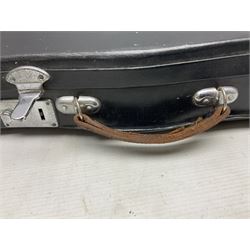 French violin c1900 labelled Guadagnini with 35.5cm two-piece maple back and ribs and spruce top, labelled 'Joannes Baptista Guadagnini Pla Centinus Fecit Mediolani 17**' L59cm overall; in hard carrying case