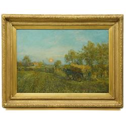 John Falconar Slater (British 1857-1937): 'The Last Load', oil on board signed, titled verso 48cm x 69cm