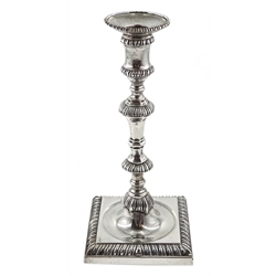 George III silver taperstick, with removable sconce, makers mark 'I.C' London 1772, approx 7oz, height 15.5cm