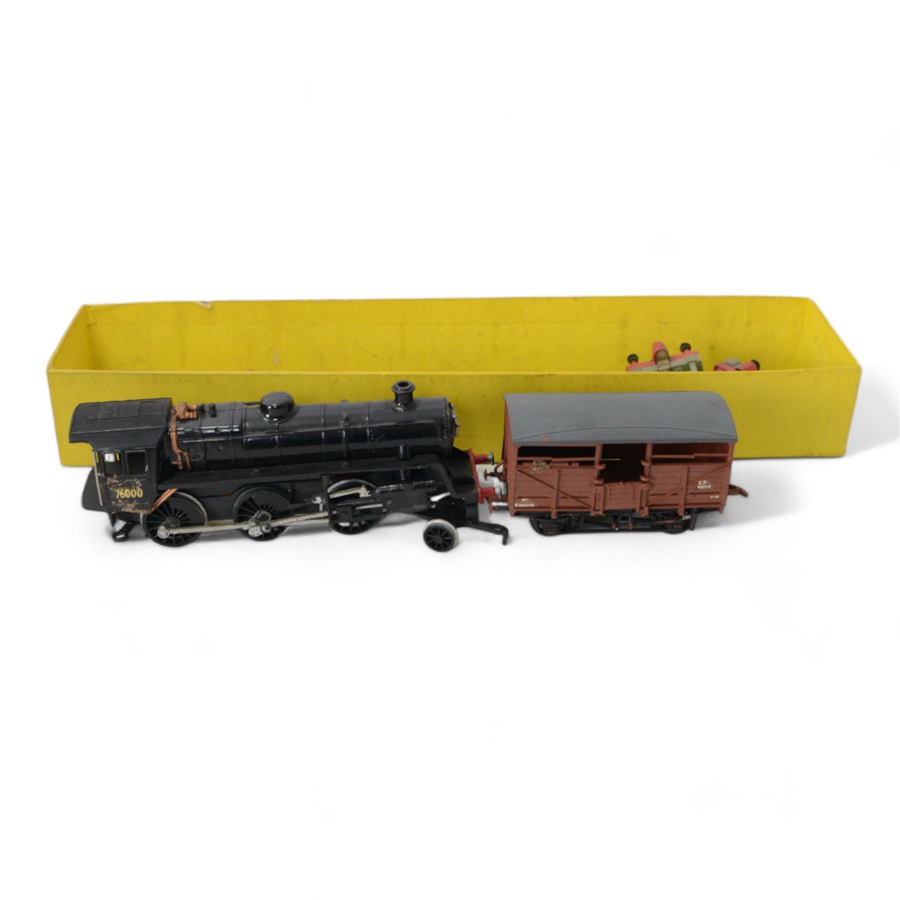 Scalextric James Bond 007 set, comprising two cars; 1967/68 Aston Martin DB5 in white with red interior, ejector seat and machine guns to front with James Bond and villain figure and  007 Mercedes 190SL in black with red interior with driver figure and sniper figure, with two blue controllers, track and instruction booklets, in original box