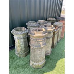 Ten Victorian terracotta chimney pots, various sizes - THIS LOT IS TO BE COLLECTED BY APPOINTMENT FROM DUGGLEBY STORAGE, GREAT HILL, EASTFIELD, SCARBOROUGH, YO11 3TX