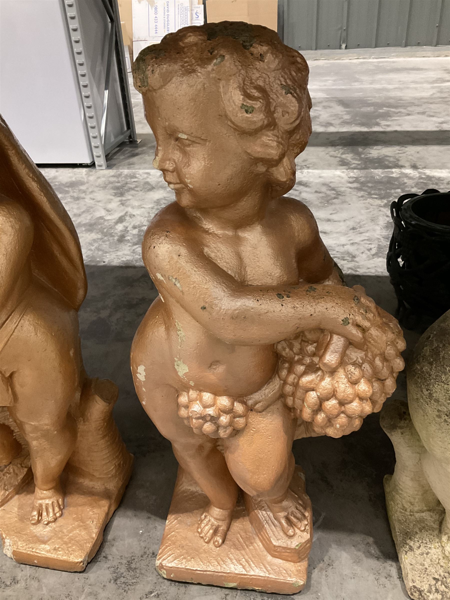 Set of four representations of the seasons in the form of putti - THIS LOT IS TO BE COLLECTED BY APPOINTMENT FROM DUGGLEBY STORAGE, GREAT HILL, EASTFIELD, SCARBOROUGH, YO11 3TX