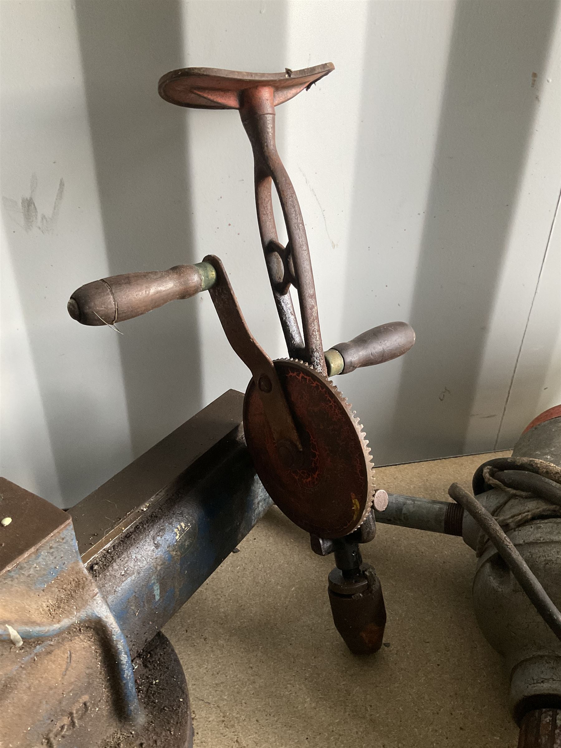 Large Record 36p vice with drills and transformer  - THIS LOT IS TO BE COLLECTED BY APPOINTMENT FROM DUGGLEBY STORAGE, GREAT HILL, EASTFIELD, SCARBOROUGH, YO11 3TX