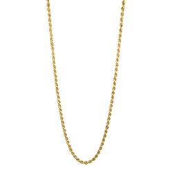 18ct gold rope link necklace, stamped 750, approx. 17.45gm