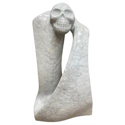 Darren Yeadon (British 1970-): Ghost, Carrara Venatino marble sculpture signed with monogram H68cm 
Provenance: purchased by the vendor from Staithes Gallery in 2020.