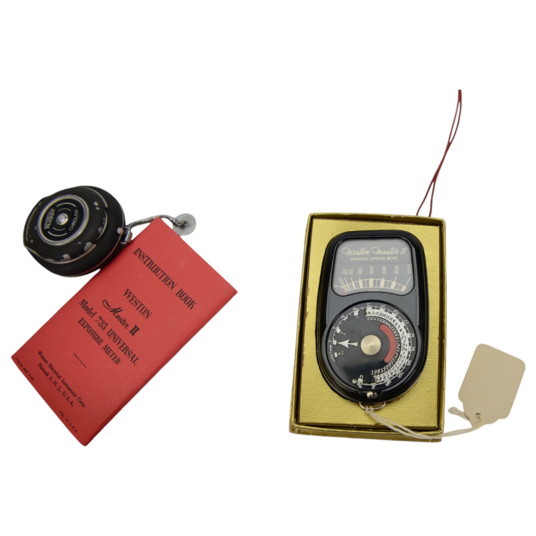 Collection of light meters, including Weston Master V, two Weston Master II, Art Deco Bakelite example, etc