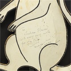 Terence Cuneo (British 1907-1996): Mouse, ink and wash on paper inscribed and signed, on backing 48cm x 30cm; together with a framed collection of associated ephemera, including photographs, press cuttings, competition flyer, Pullman luncheon tickets and menu, documenting the event and prizewinner’s excursion
Notes: the mouse is the original artwork affixed to the locomotive for the 1985 British Rail Marylebone Mouse Hunt, as pictured in the photograph