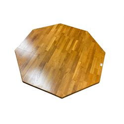 Octagonal oak coffee table