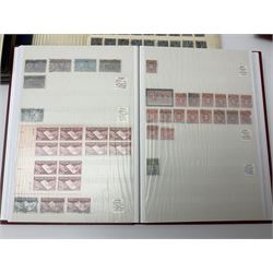 World stamps in six albums / stockbooks including United States of America, Chile and Greece, used and mint stamps stamps seen along with some earlier issues