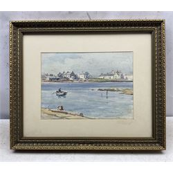 Owen Bowen (Staithes Group 1873-1967): 'Porlock Weir', watercolour signed and dated '32, titled on label verso, 27cm x 38cm
Provenance: private collection; acquired from the artist's daughter Betty McDougal (neé Bowen), authenticated on label verso