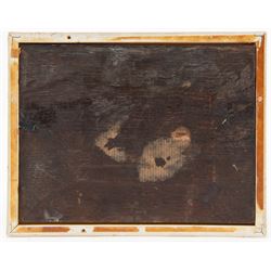 Samuel Williamson (British 1792-1840): Landscape with Goatherd, oil on panel signed and dated 1828, 13cm x 17cm