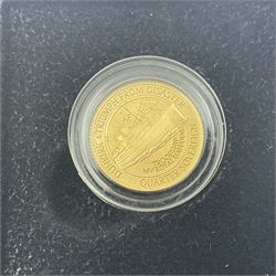 Queen Elizabeth II Tristan da Cunha 2020 'Dunkirk 80th Anniversary' gold quarter sovereign coin, with certificate