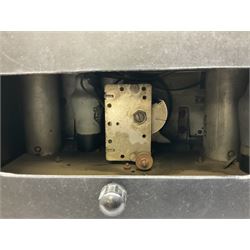 1950s Bush AC41 mahogany cased valve radio, 1930s Philips 588A with walnut veneer case, and 1940s Cossor Model 77, tallest H47cm W36cm D24cm