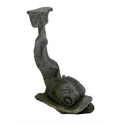 Lead garden ornament in the from of a dolphin 