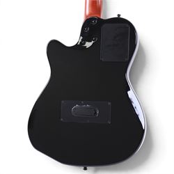 Godin Multiac ACS SA chambered hybrid guitar, in black high gloss finish, made in Canada, serial no. 17352113, in fitted soft case, L103cm