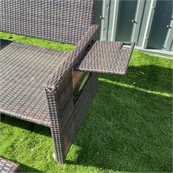 Outsunny - garden rattan furniture set two seater patio lounger daybed - THIS LOT IS TO BE COLLECTED BY APPOINTMENT FROM DUGGLEBY STORAGE, GREAT HILL, EASTFIELD, SCARBOROUGH, YO11 3TX