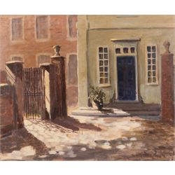 Alec Sargant (British 20th Century): 'Trumpeters House - Richmond Green', oil on board sig...