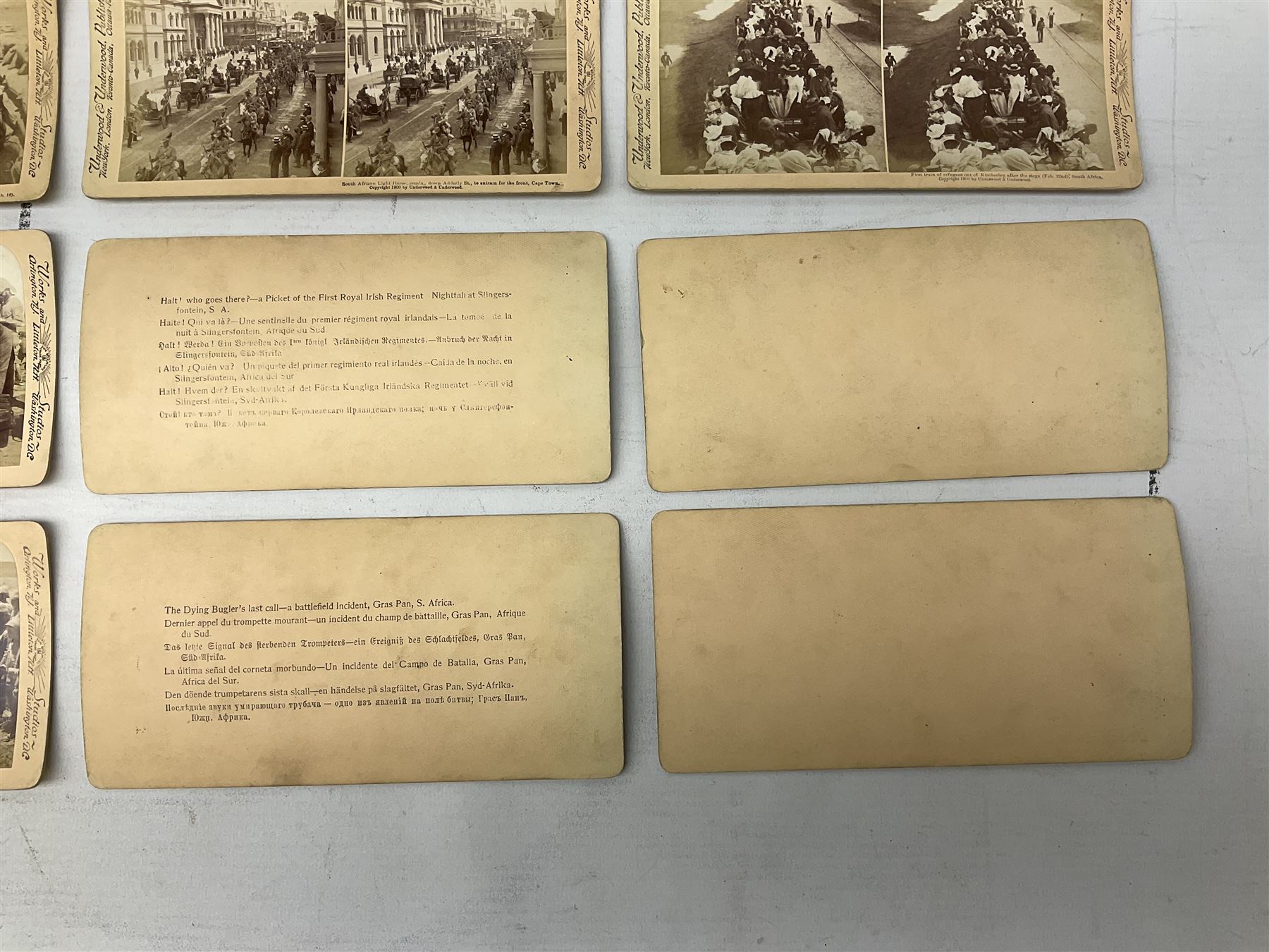 Approx. 20 stereoview cards of Boer War interest by Underwood & Underwood