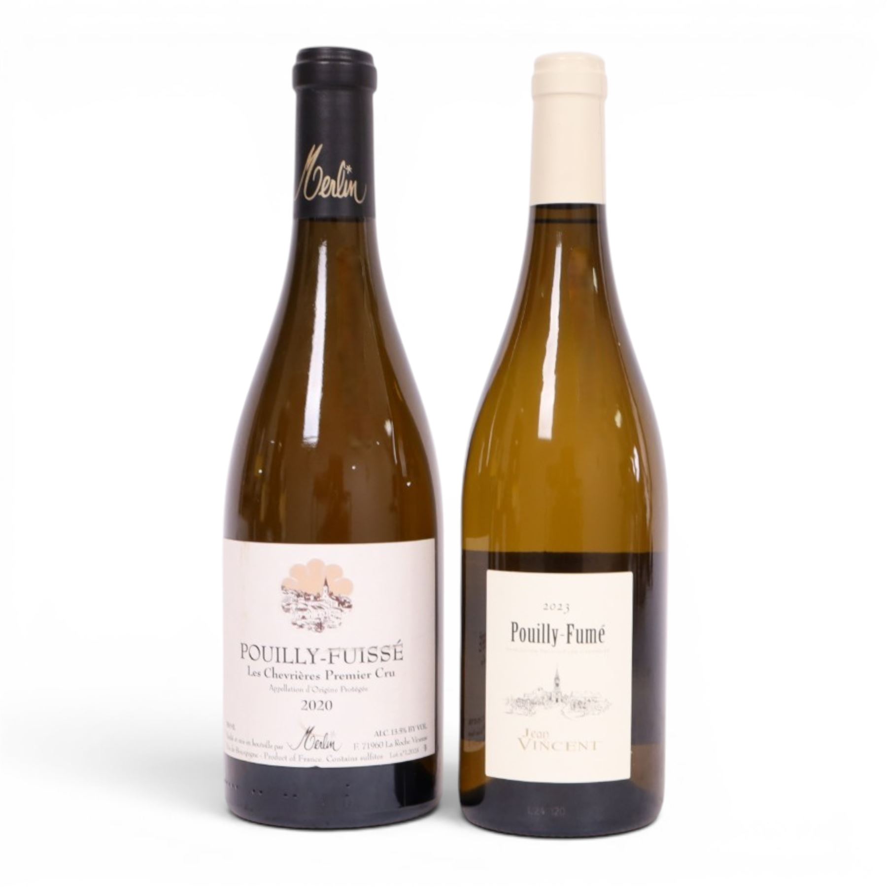 Jean Vincent 2023 Pouilly Fume, 750ml 13% vol and Pouilly Fusse 2020 Merlin 750ml 13.5% vol 