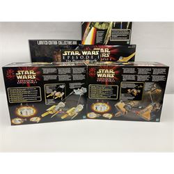 Star Wars - Episode 1 - Sebulba's Podracer, Anakin Skywalker's Podracer, Stap and Battle Droid, Trade Federation Droid Starfighter, Naboo Fighter, Limited Edition Collector's Box of Art Book, Visual Dictionary and three posters and Official Souvenir Annual 2000; all boxed (7)