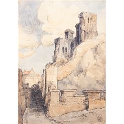George Farquhar Pennington (British 1872-1961): Scarborough Castle 'The Village Smithy Lythe' 'Cottages Lythe' and 'The Vicarage Lythe' and others, six watercolours variously signed and titled, max 28cm x 39cm (6) (unframed)