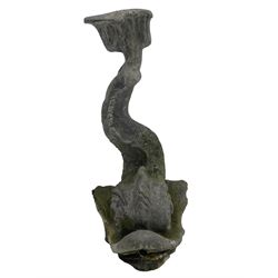 Lead garden ornament in the from of a dolphin 