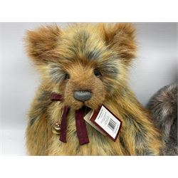 Two large Charlie Bears, comprising Gingerbread Ted CB161612, and Martin CB161641, each designed by Isabelle Lee, both with tags 