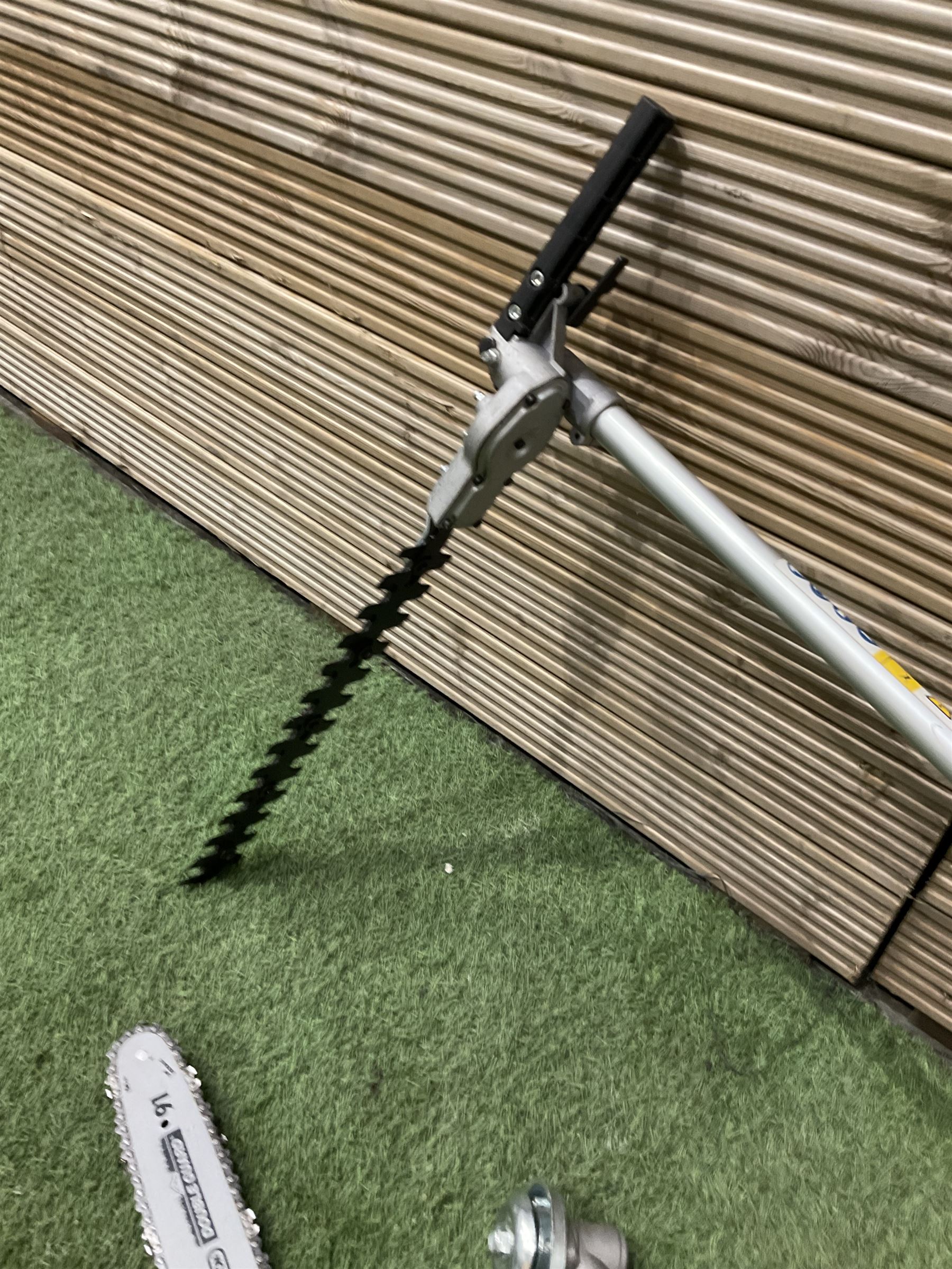 GardenLine Oregon petrol multi hedge cutter, with attachments - THIS LOT IS TO BE COLLECTED BY APPOINTMENT FROM DUGGLEBY STORAGE, GREAT HILL, EASTFIELD, SCARBOROUGH, YO11 3TX