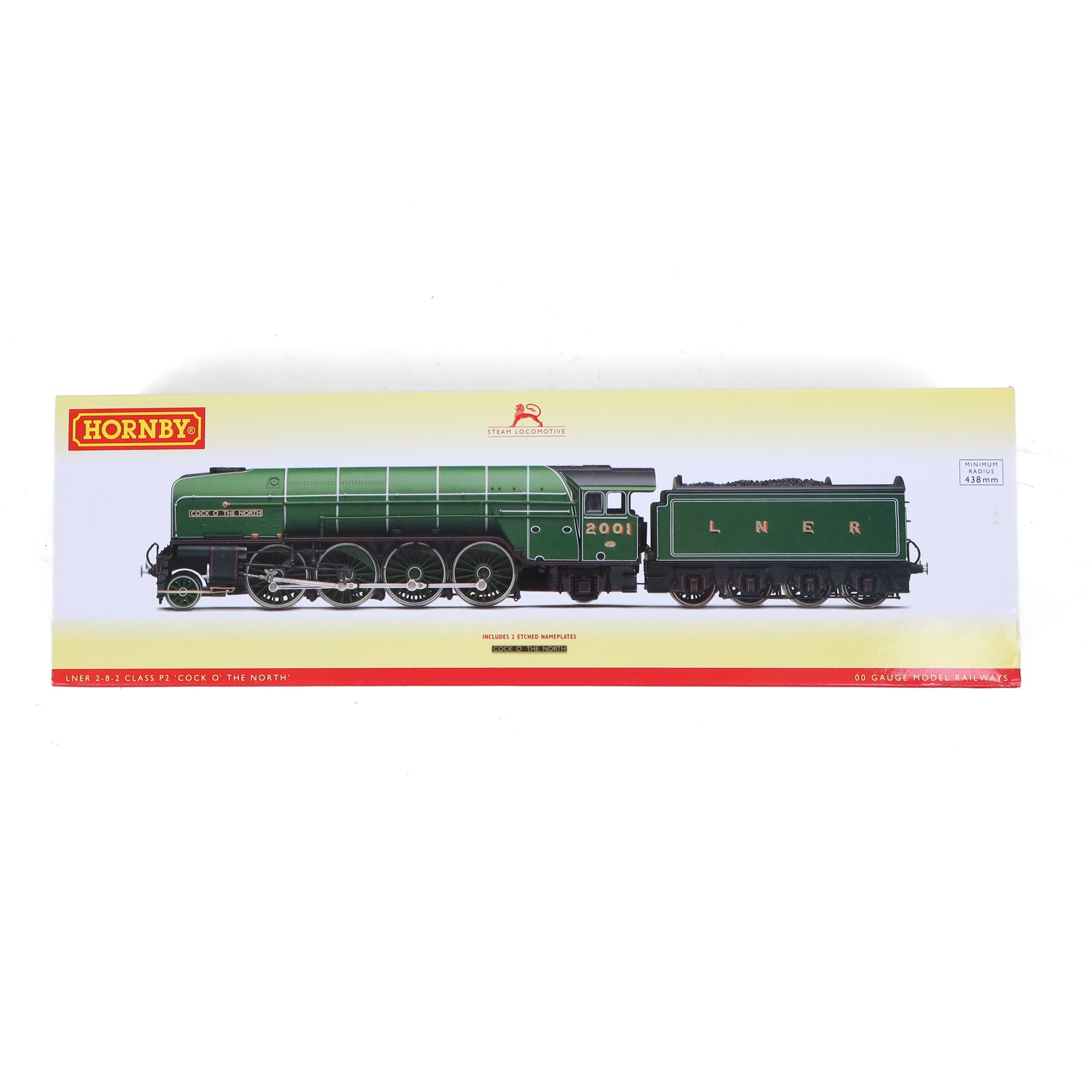 Hornby 00 Gauge no.R3207 LNER Class P2 2-8-2 'Cock O' The North' locomotive and tender no. 2001, boxed