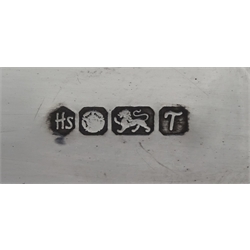 Harrods Ltd silver mounted green velvet lined photograph frame, Sheffield 1993, overall 21cm x 16cm