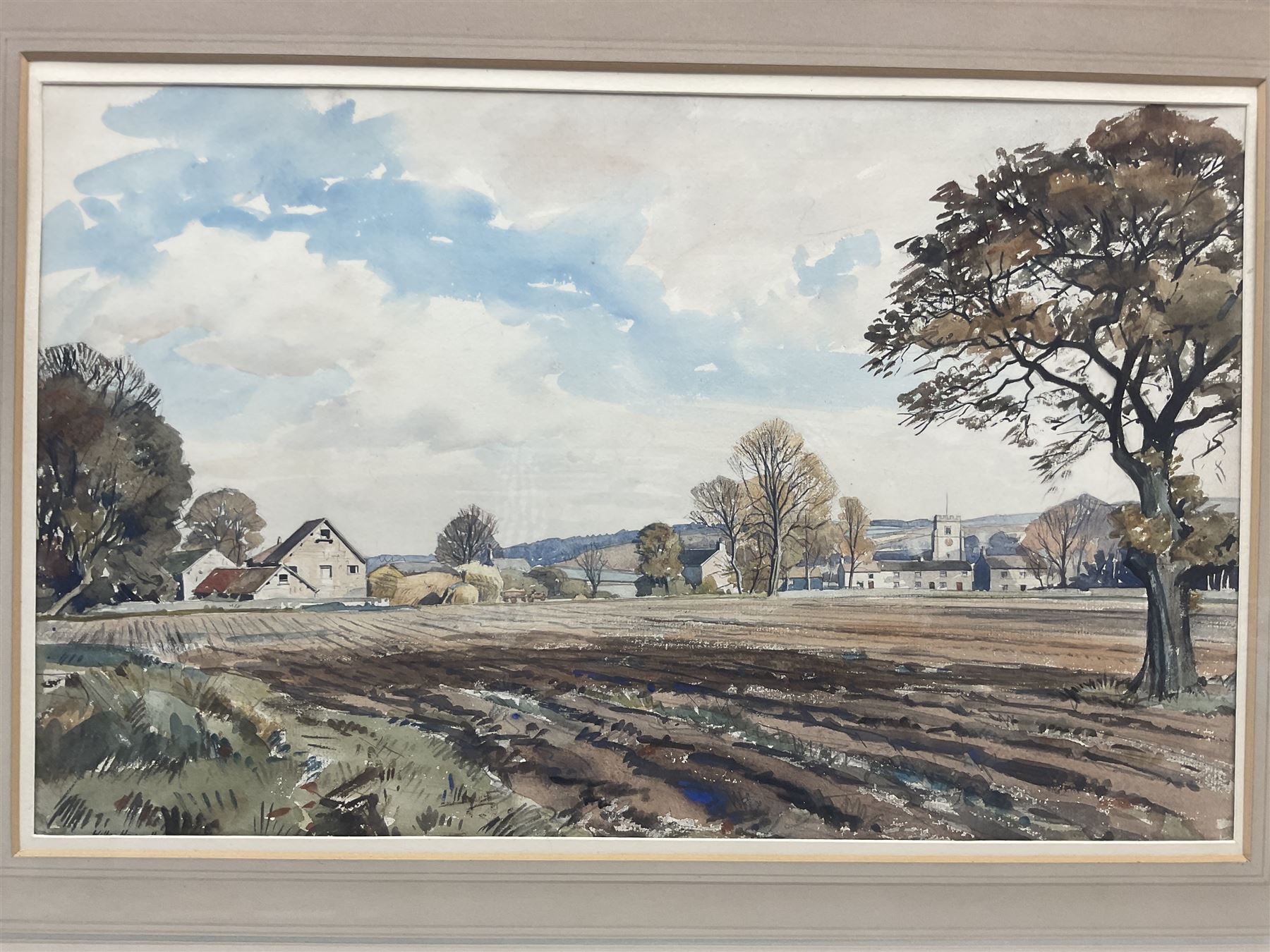 Walter Cecil Horsnell (British 1911-1997): Yorkshire Village Scenes, pair watercolours signed 31cm x 50cm (2)
