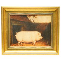 English Naive School - Prize Farm Animals, set of four colour prints 19cm x 24cm (4)