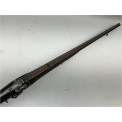 Wilson London 16-bore percussion cap single barrel sporting gun, the 79cm (31
