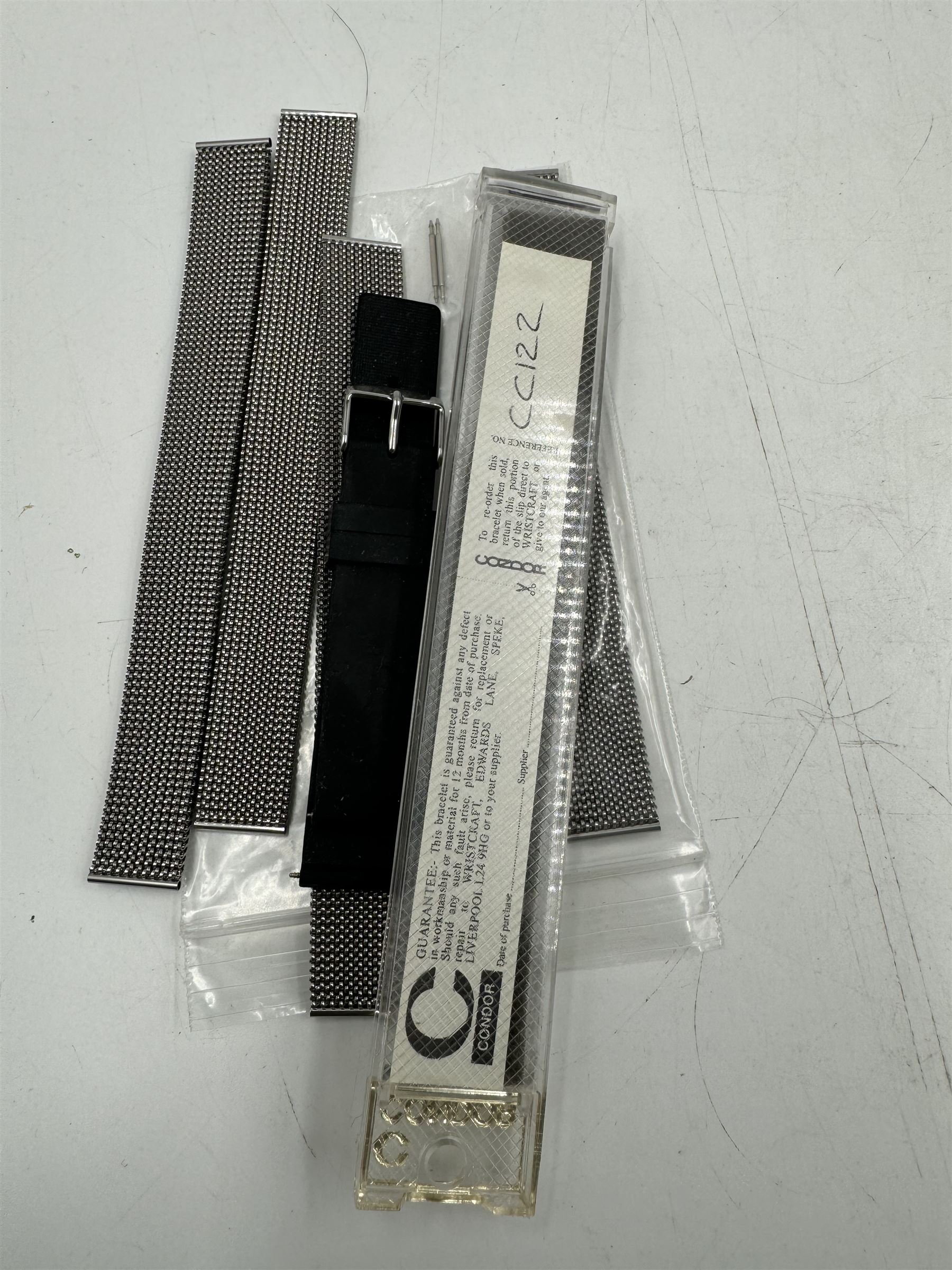 Six gentleman's wristwatches, including Avia, La Carre and Le Chat examples, together with a Smiths shockproof stop watch and a Sekonda stop watch, and a collection of spare watch straps