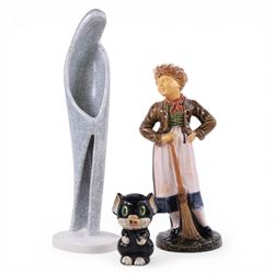 Rosenthal figure Madonna, together with Potter & Moore perfume bottle and Bernard Bloch maid 