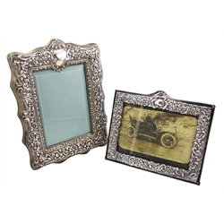  Victorian silver photograph frame embossed decoration by Henry Matthews 1900 and one other silver mounted frame hallmarked (2)  