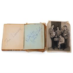 1960s autograph book, with signatures including John Lennon, Keith Richards, Bill Wyman, D...