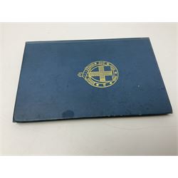 George VI Knight of the Garter cloth beret insignia with pin back and photograph of the Knight's Robes; Edmund Fellowes book on The Knights of the Garter 1348-1939; together with EIIR civilian OBE certificate to Jeffery Stanford Agate with facsimile signatures of Elizabeth II and Prince Philip