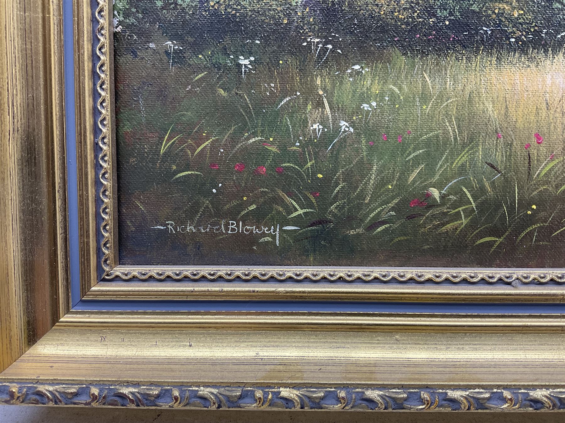 Richard Blowey (British 1947-): Cornish Landscape, oil on canvas signed 29cm x 39cm 